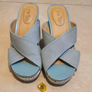 Sky blue wedges